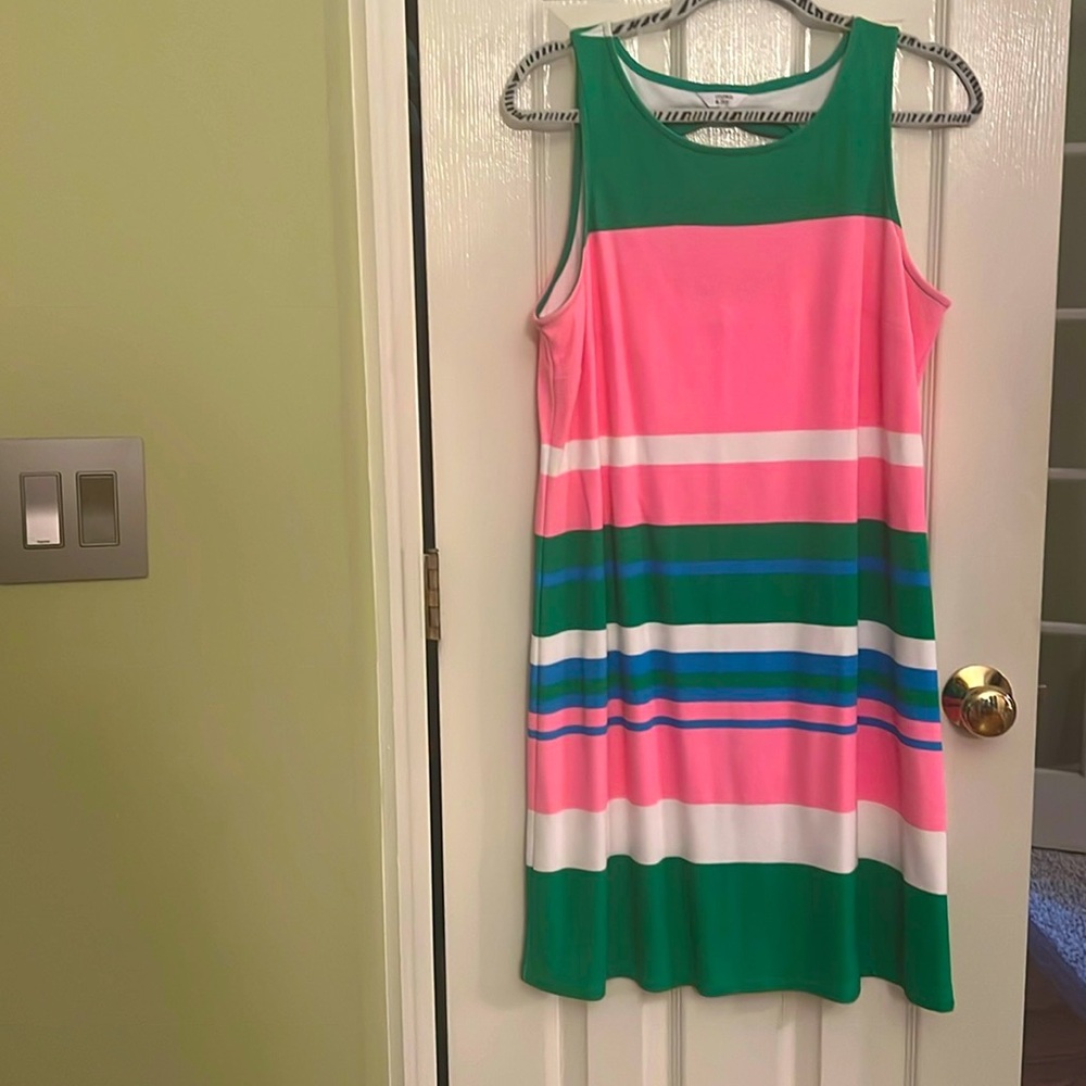 Women’s, crown and ivy, sleeveless dress.